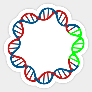 Circular DNA Double Stranded Plasmid Vector GFP Green fluorescent protein Sticker